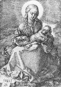 Albrecht Durer Madonna with the Swaddled Infant 1520 Engraving oil painting